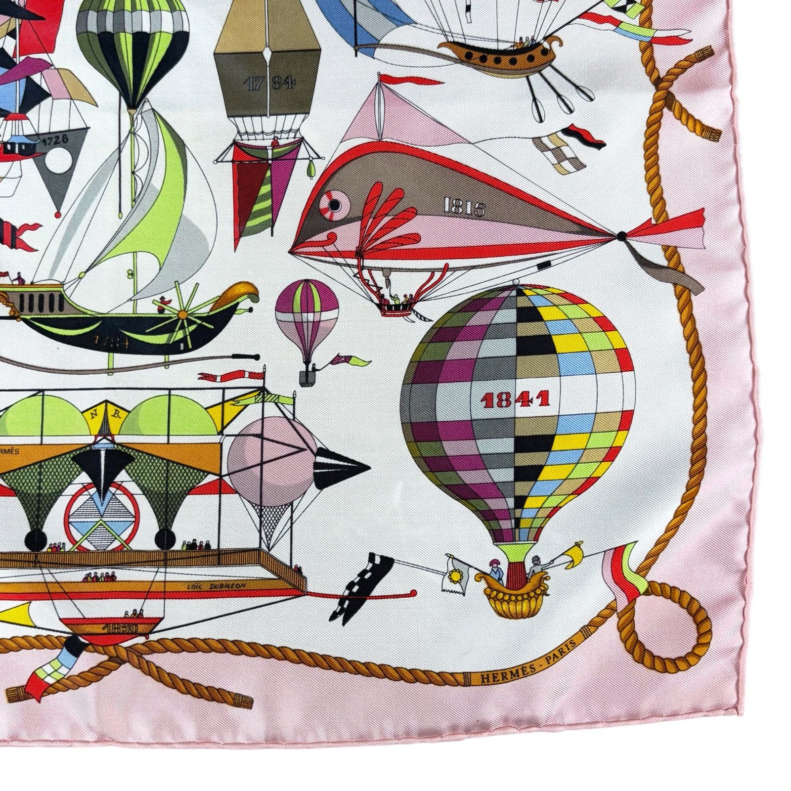 HERMES LES FOLIES DU CIEL Silk Scarf Carre45 エルメス カレ45