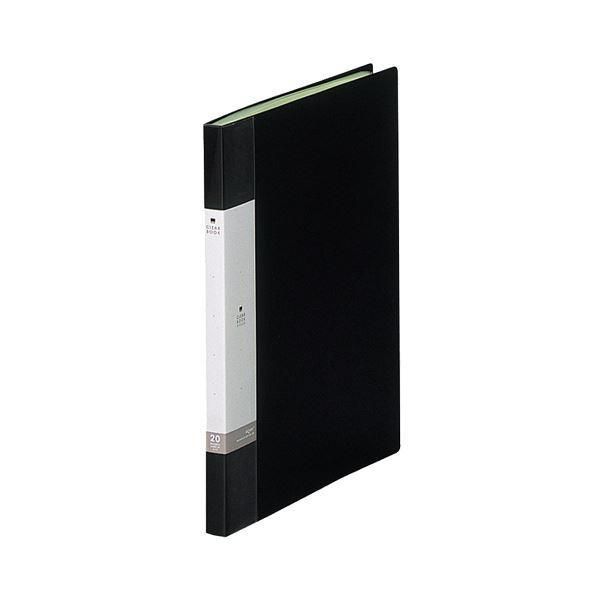 ds-(まとめ)リヒトラブ リクエスト クリヤーブックA4タテ 20ポケット 背幅16mm 黒 G3201-24 1セット(10冊)〔×2セット〕