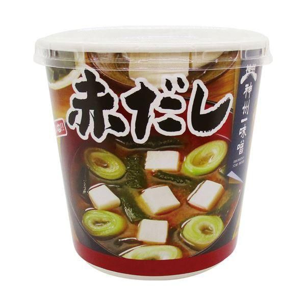 ds-（まとめ）神州一味噌 おいしいね 赤だしカップ 24.2g 1セット（18食：6食×3ケース）〔×2セット〕