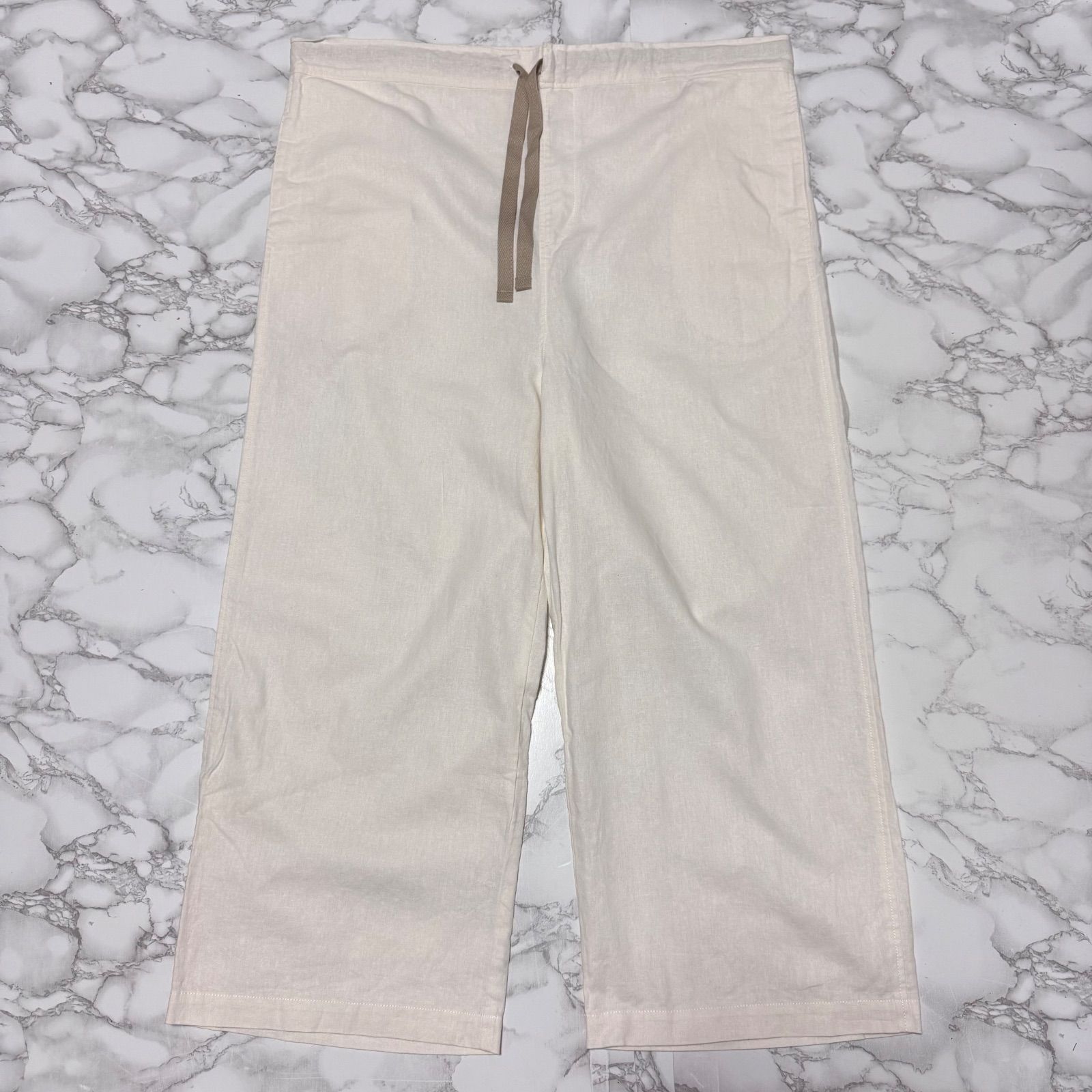 試着のみ イチアンティークス 9分丈 リネン イージーワイドパンツ F トレンド【ichi antiqulte's イチ アンティークス 【商品名】HN500929