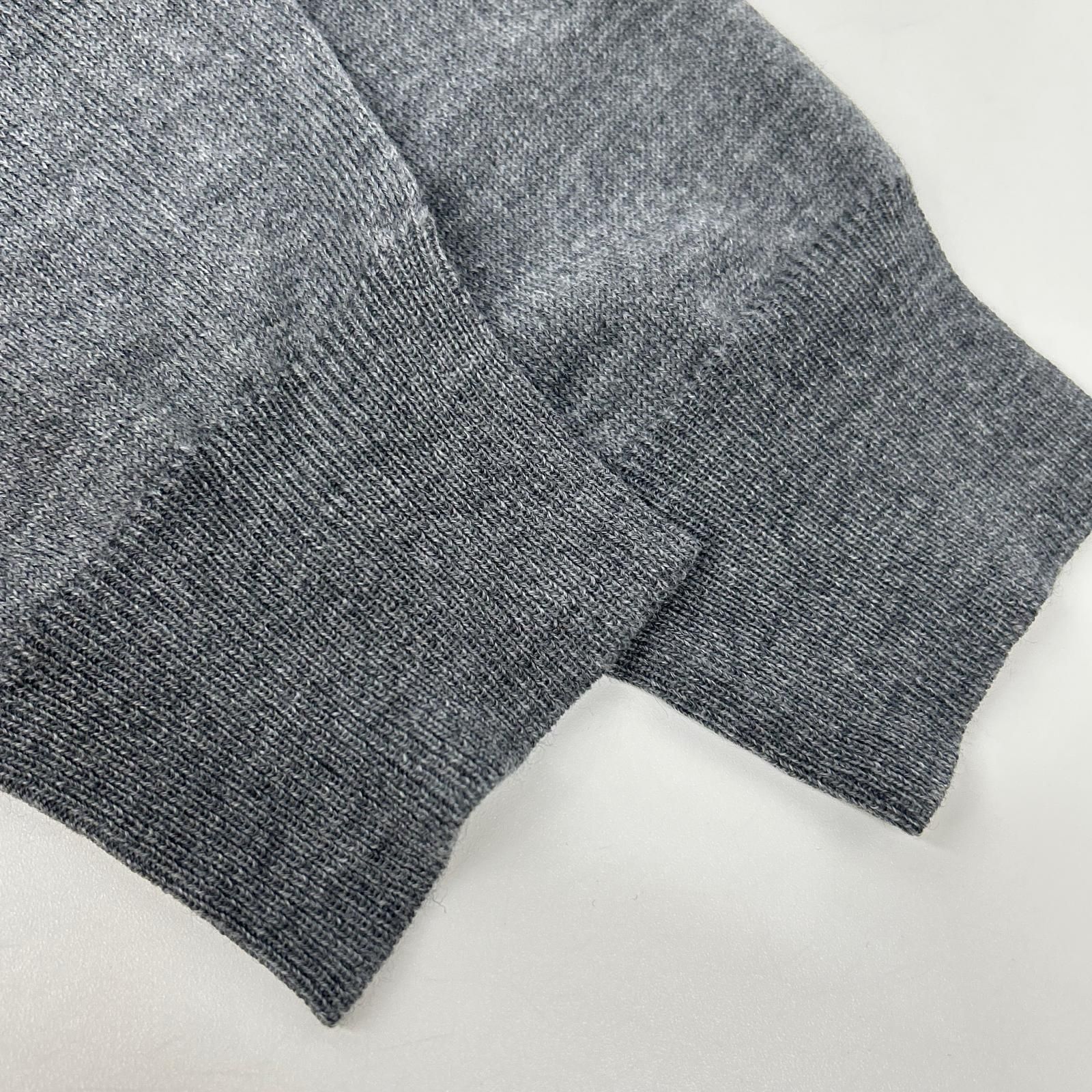 ISAIA イザイア モックネック ハイゲージ ウール ニット ロゴ 刺繍 ISAIA イザイア モックネック ハイゲージ ウール ニット ロゴ 刺繍
