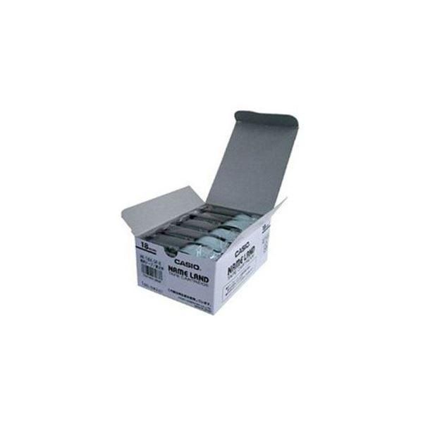 ds-CASIO ネームランド（NAME LAND） スタンダードテープ （透明テープ／黒文字／18mm幅・5本入） XR-18X-5P-E