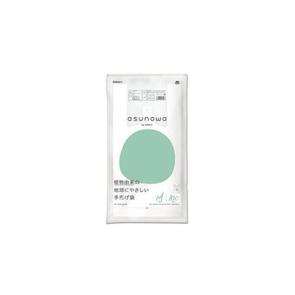 ds-（まとめ）オルディ asunowaバイオマス25%手提袋M／35号乳白100P〔×20セット〕