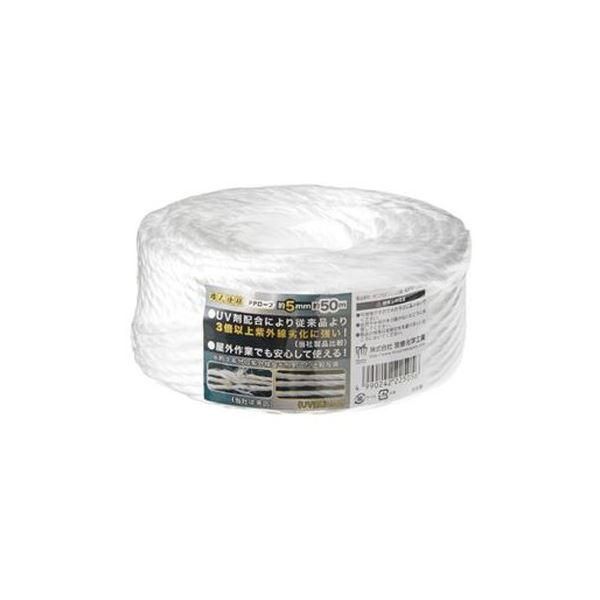 ds-（まとめ）宮島化学工業 PPロープ 5mm×50m 白 UV剤配合 GPP505〔×10セット〕 6,712円