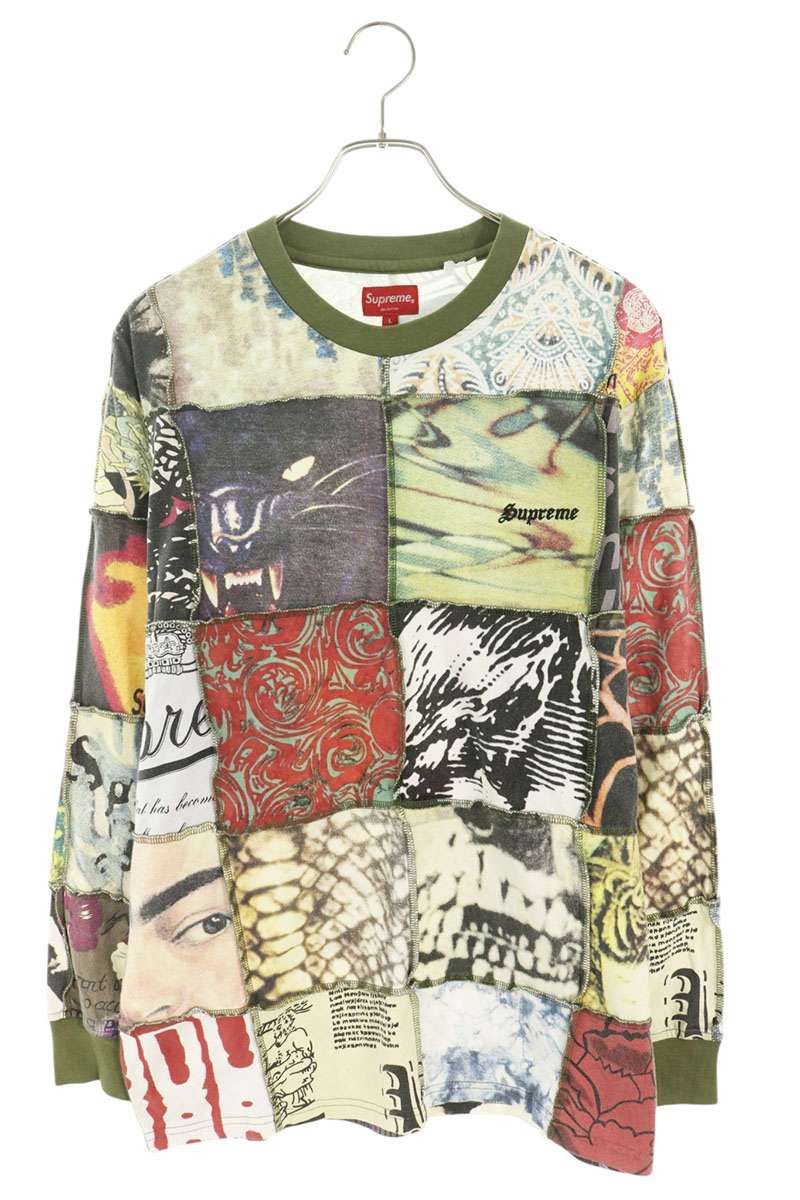 シュプリーム 21SS Mosaic Patchwork L/S Top モザイクパッチワーク長袖カットソー メンズ L