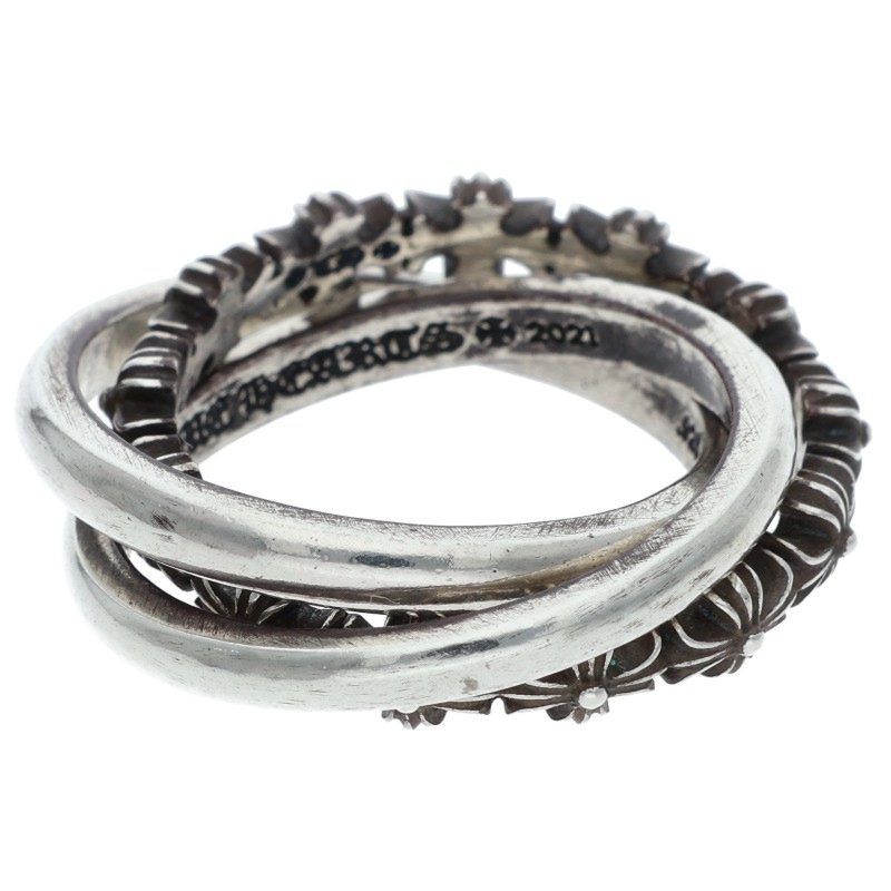 アクセサリー ChromeHearts TINY E CH PLS BAND TRPL us6 クロムハーツ TINY E CH PLS BAND TRPL シルバーリング メンズ 11号