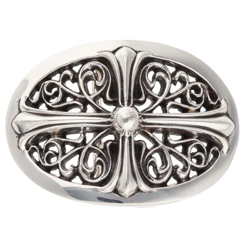 クロムハーツ BUCKL OVAL CROSS1.5/1.5クラシックオーバルクロス シルバーバックル メンズ 476,260円