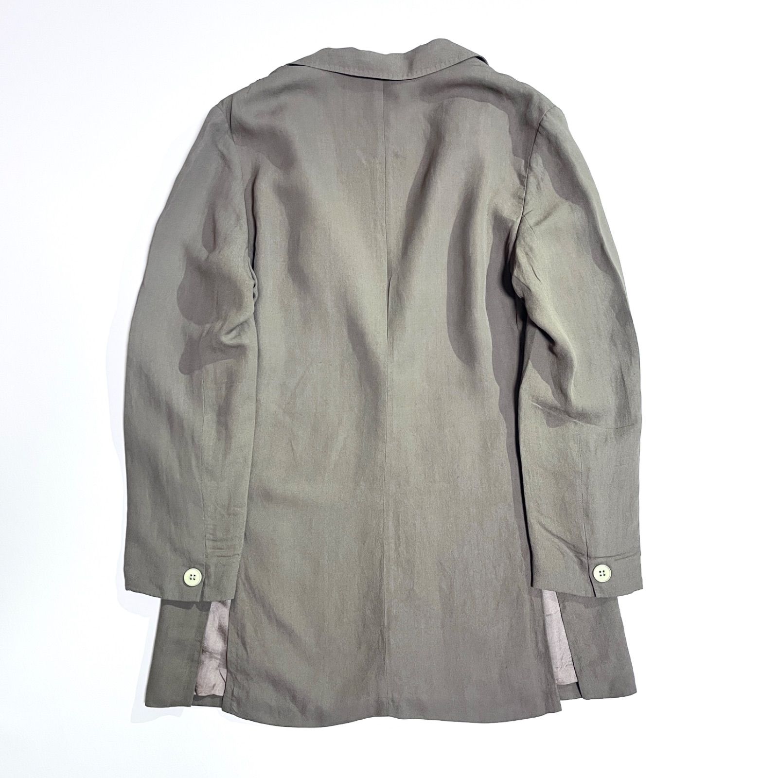 cR01 Max Mara 白タグ 麻混 テーラードジャケット 薄手 シングルボタン 