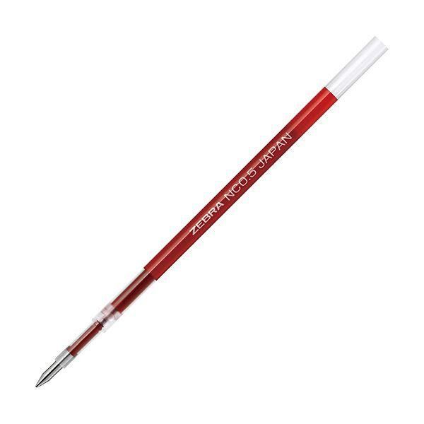 ds-（まとめ）ゼブラ 油性ボールペン 替芯 NC-0.5芯 赤 RNC5-R 1本 〔×50セット〕