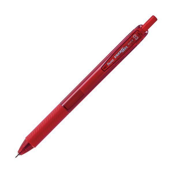 ds-（まとめ）ぺんてる ゲルインキボールペン エナージェルエス 0.3mm 赤 BLN123-B 1本 〔×50セット〕 6,203円