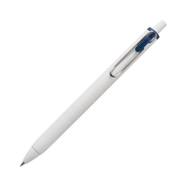 ds-（まとめ）三菱鉛筆 ゲルインクボールペン ユニボール ワン 0.5mm ブルーブラック （軸色：オフホワイト） UMNS05.64 1本 〔×50セット〕