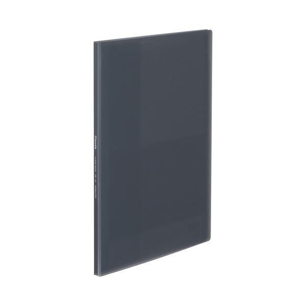 ds-（まとめ）コクヨ クリヤーブック（Glassele） 固定式 A4タテ 10ポケット ブラック ラ-GL10D 1冊 〔×50セット〕