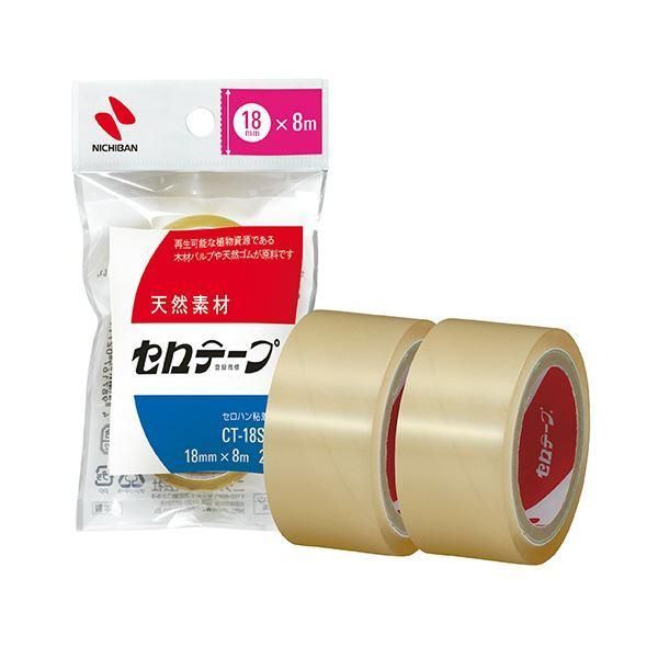 ds-（まとめ）ニチバン セロテープ 小巻18mm×8m CT-18S2PN 1パック（2巻） 〔×50セット〕