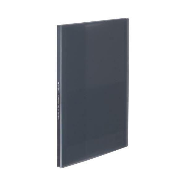 ds-（まとめ）コクヨ クリヤーブック（Glassele） 固定式 A4タテ 20ポケット ブラック ラ-GL20D 1冊 〔×50セット〕