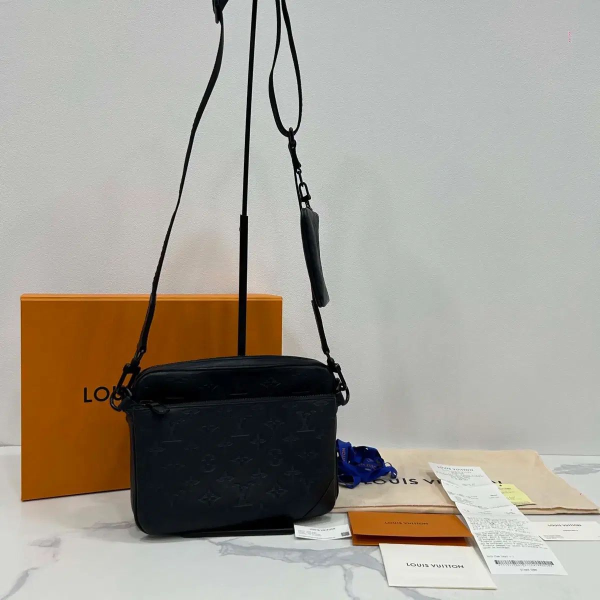 レシート含む Louis Vuitton ルイヴィトン シャドウ ツリーオ メッセンジャーバッグ ブラック