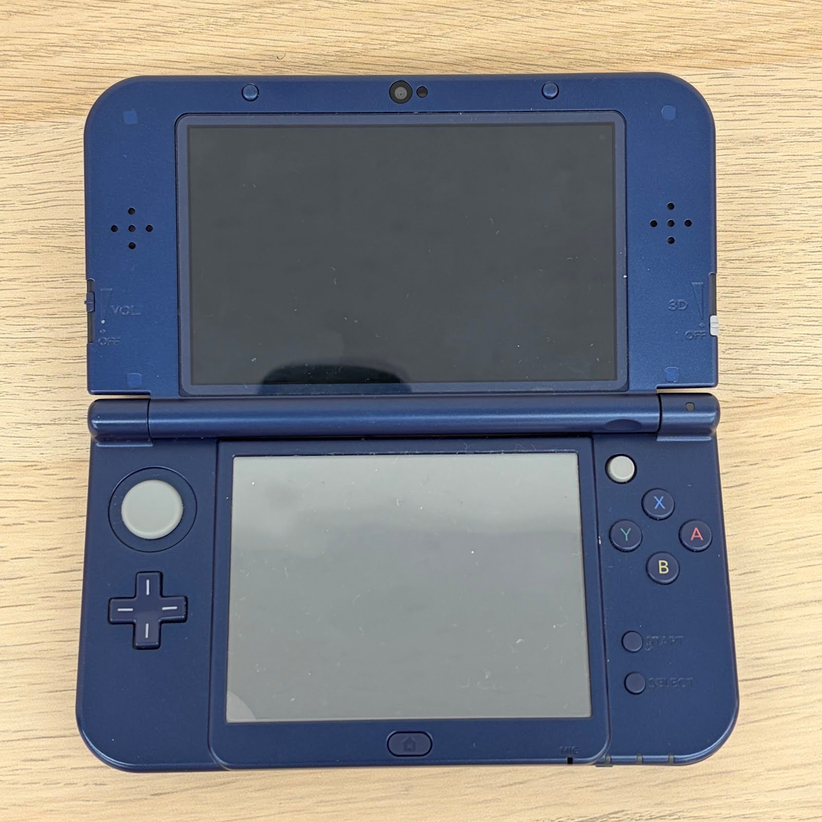×【ゲームソフトゲーム機】【ジャンク品】New ニンテンドー3DS LL 本体 メタリックブルー ケース付き【11】