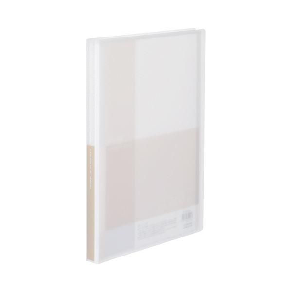 ds-（まとめ）コクヨ クリヤーブック（Glassele） 固定式 A4タテ 40ポケット オフホワイト ラ-GL40W 1冊 〔×30セット〕