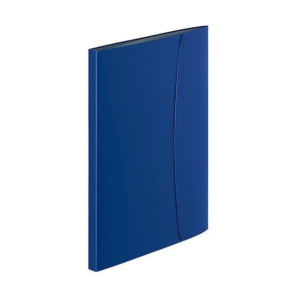 ds-(まとめ)ライオン事務器 ホルダー用ブック(ビジカル) A4タテ 12ポケット 背幅16mm ブルー HB-323B 1冊 〔×10セット〕