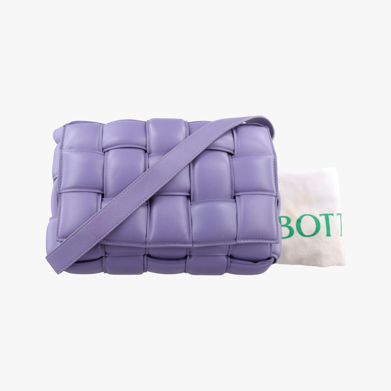 ボッテガヴェネタBottega Venetaパデッド カセット パープル ラムスキン B09281057O