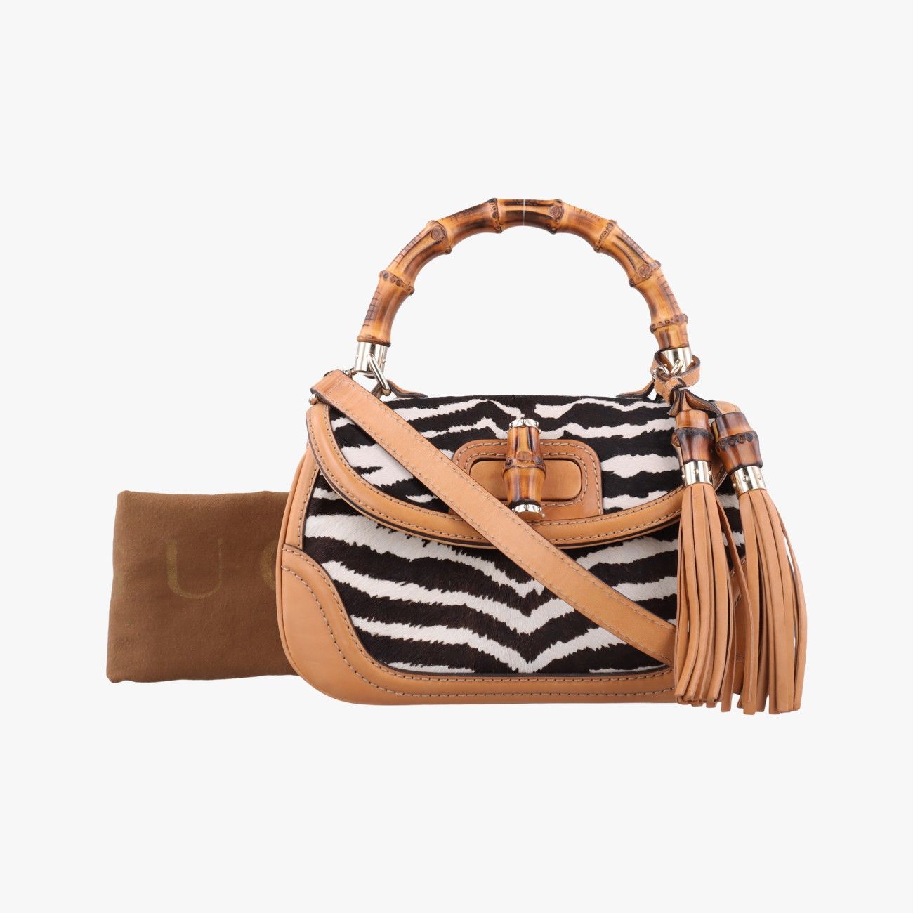 グッチGucciニューバンブー マルチカラー ハラコ×レザー 254884 I011180008 80,300円