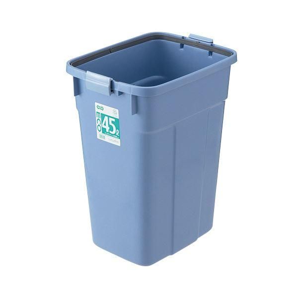 ds-（まとめ）TANOSEE エコポリペール 角型 45L 本体 ブルー 1個 フタ別売 〔×5セット〕