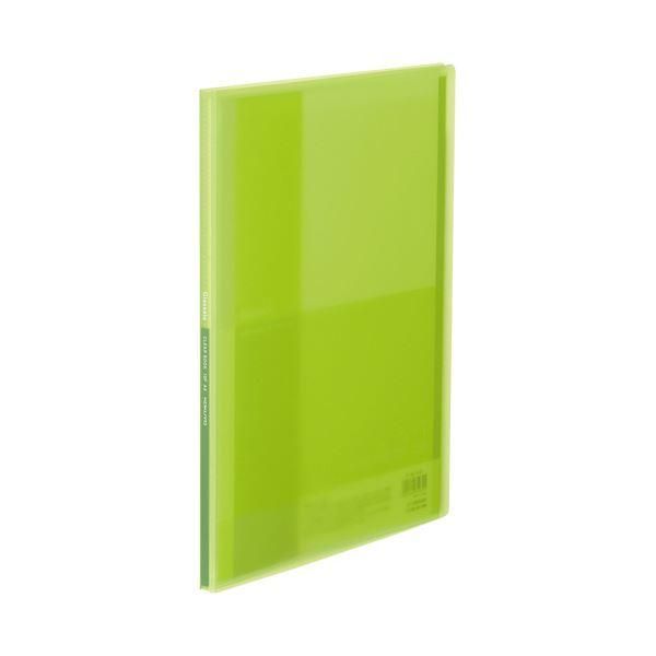 ds-（まとめ）コクヨ クリヤーブック（Glassele） 固定式 A4タテ 10ポケット ライトグリーン ラ-GL10LG 1冊 〔×30セット〕