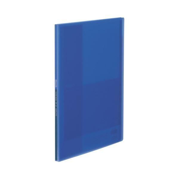 ds-（まとめ）コクヨ クリヤーブック（Glassele） 固定式 A4タテ 10ポケット ブルー ラ-GL10B 1冊 〔×30セット〕