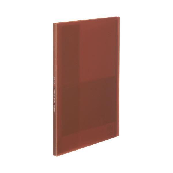 ds-（まとめ）コクヨ クリヤーブック（Glassele） 固定式 A4タテ 10ポケット ブラウン ラ-GL10S 1冊 〔×30セット〕