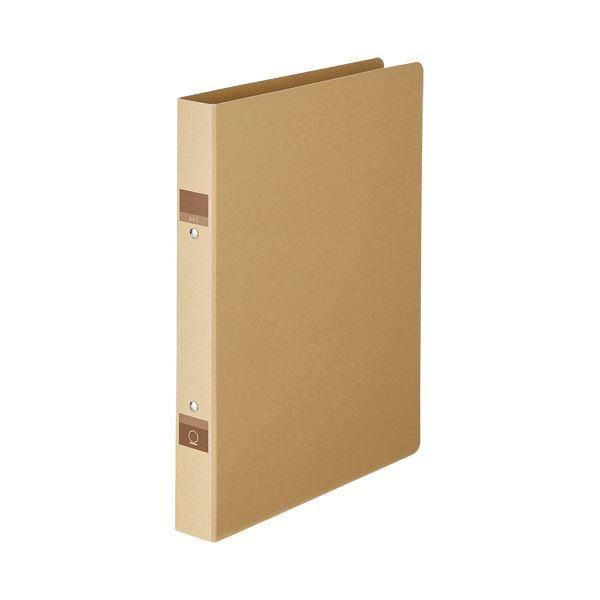 ds-（まとめ）TANOSEE 樹脂製ワンタッチOリングファイル（紙表紙） A4タテ 2穴 200枚収容 リング内径23mm 背幅36mm クラフト 1冊 〔×30セット〕