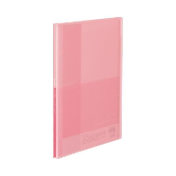 ds-(まとめ)コクヨ クリヤーブック(Glassele) 固定式 A4タテ 20ポケット ライトピンク ラ-GL20LP 1冊 〔×20セット〕