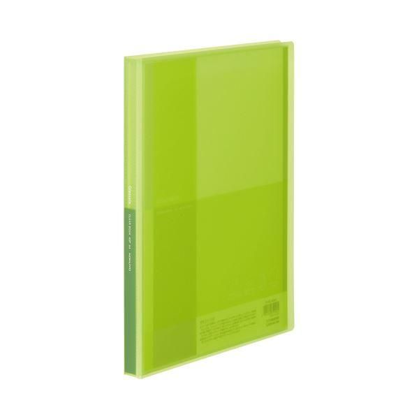 ds-（まとめ）コクヨ クリヤーブック（Glassele） 固定式 A4タテ 40ポケット ライトグリーン ラ-GL40LG 1冊 〔×10セット〕
