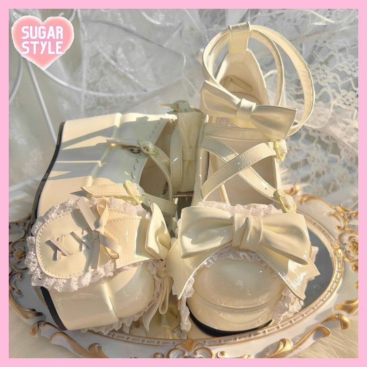 Mine System Thick Sole Shoes Loafer Shoes Cute Ladies Lolita 22.5 23 23.5 24 24.5 Subculture Mass Production Pumps LOS39 CS