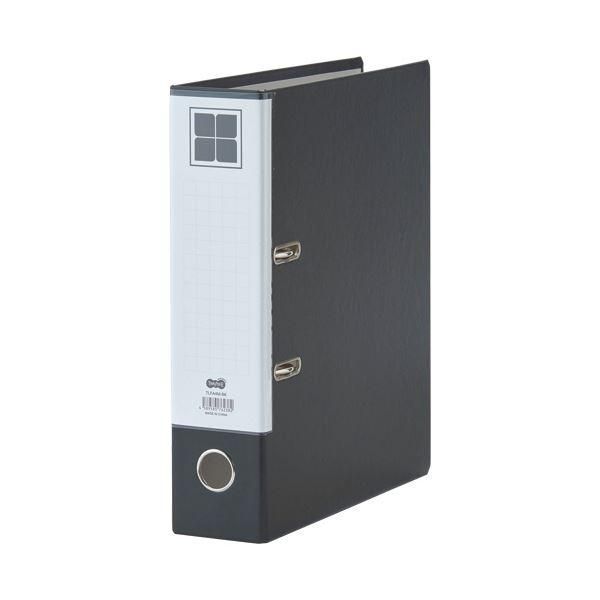 ds-TANOSEE レバー式アーチファイル A4タテ 2穴 580枚収容 58mmとじ 背幅80mm 黒 1セット（10冊）