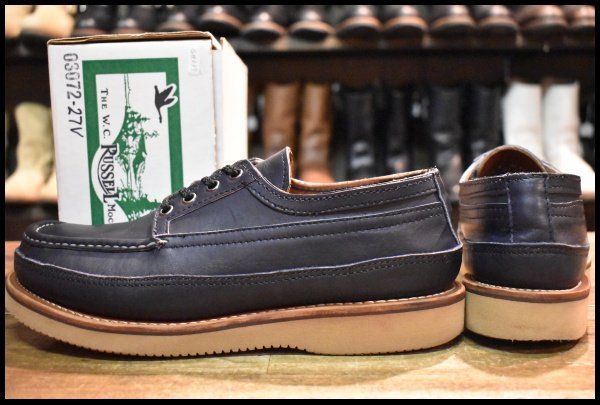 中古美品 ラッセルモカシン オネイダ ブラック 26.5 E ダブルヴァンプ