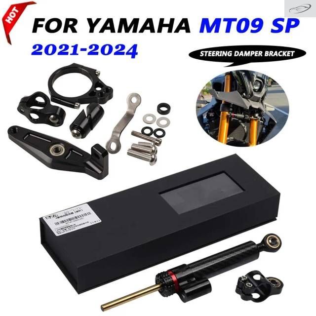 Motorcycle Steering Damper Stabilizer Mount Bracket Mount Kit YAMAHA MT09 SP 2021 - 23 2024