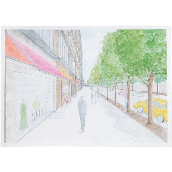 ds-（まとめ）一点透視シートA4（10枚組）〔×10セット〕