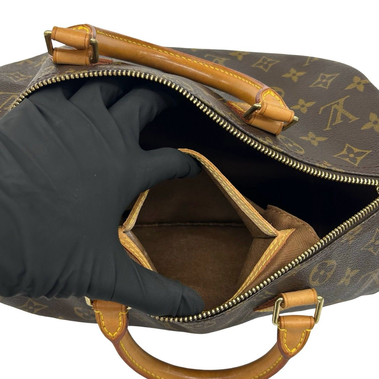 極 美品 LOUIS VUITTON ルイヴィトン スピーディ 30 モノグラム レザー 