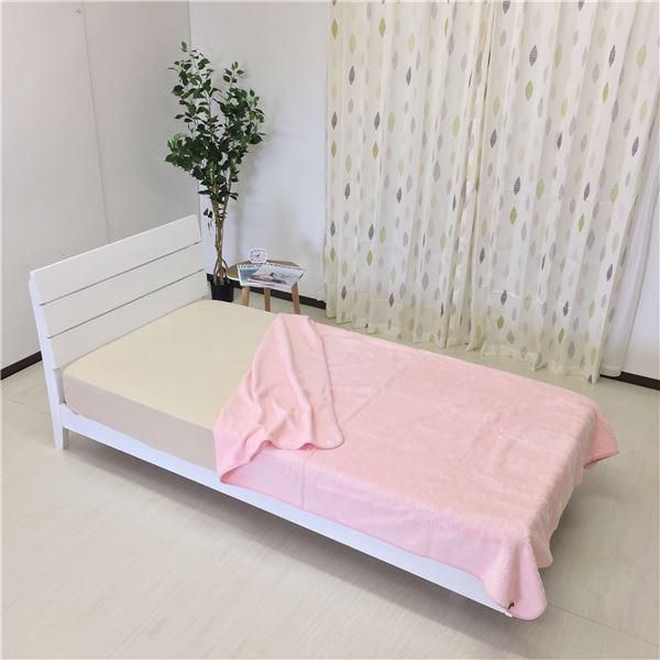 ds-毛布 寝具 シングル 約140×200cm ピンク 日本製 吸湿発熱 薄型 もこもこ シープタッチ エバーウォーム ベッドルーム 寝室