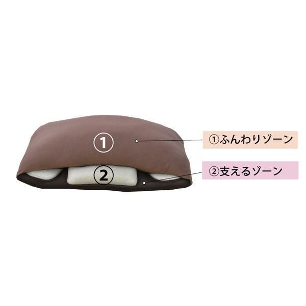 ds-枕 寝具 約35×65×18cm 日本製 ピローケース付き 整体師のふわもち枕 ベッドルーム 寝室 プレゼント 贈り物