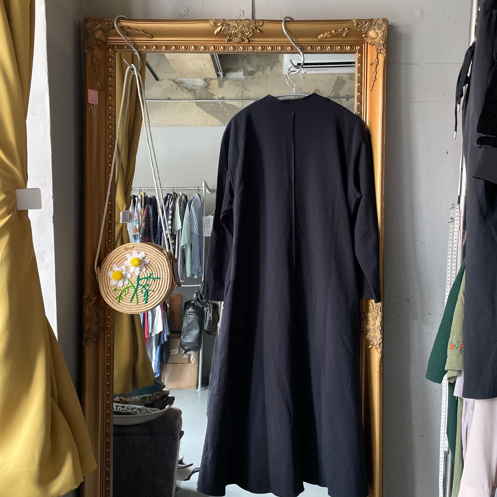 【東あずま店　併売品】　BALLSEY ボールジィ　ボールジー　ワンピース　長袖　無地　ロング　お呼ばれ　デート　オフィスカジュアル　食事会　シンプル