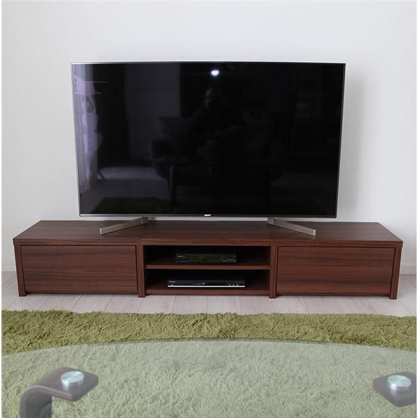 ds-タップ収納付き テレビ台/テレビボード〔幅177cm ブラウン〕 背面