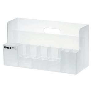 ds-収納ケース 小物入れ 幅34cm ホワイト 6個セット ポリプロピレン製 持ち手付き 日本製 オーガナイザーワイド リビング オフィス 11,073円