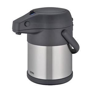 ds-〔6個セット〕 サーモス/THERMOS エアーポット/保温ポット 〔2.2L〕 ステンレス魔法瓶構造 蓋：取り外し可 ステンレスブラック
