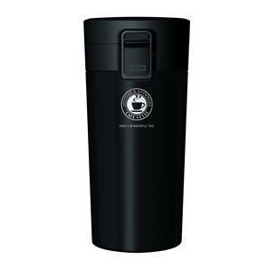 ds-〔30個セット〕 真空断熱 タンブラー/水筒 〔ブラック〕 370ml ステンレス ワンプッシュオープン スリム仕様 『アスベル』