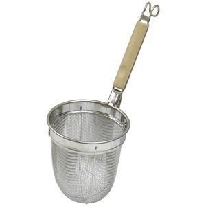 ds-〔20個セット〕 麺類用 湯切り 調理器具 幅140mm 日本製 木製取っ手付き パール金属 ミドルプロ 木柄うどんテボ キッチン 台所