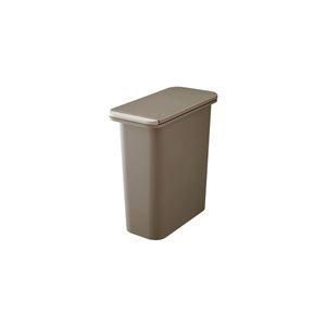 ds-〔8個セット〕 ゴミ箱 ダストボックス 約幅18.6cm 20L ブラウン ワンプッシュオープン HOME＆HOME 防臭ペール キッチン トイレ