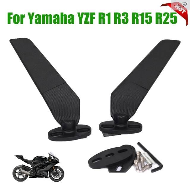 YAMAHA R6 R25 R3 R125 R15 FZ6R R6s Motorcycle Mirrors Wind Wing Rotating Side Mirror