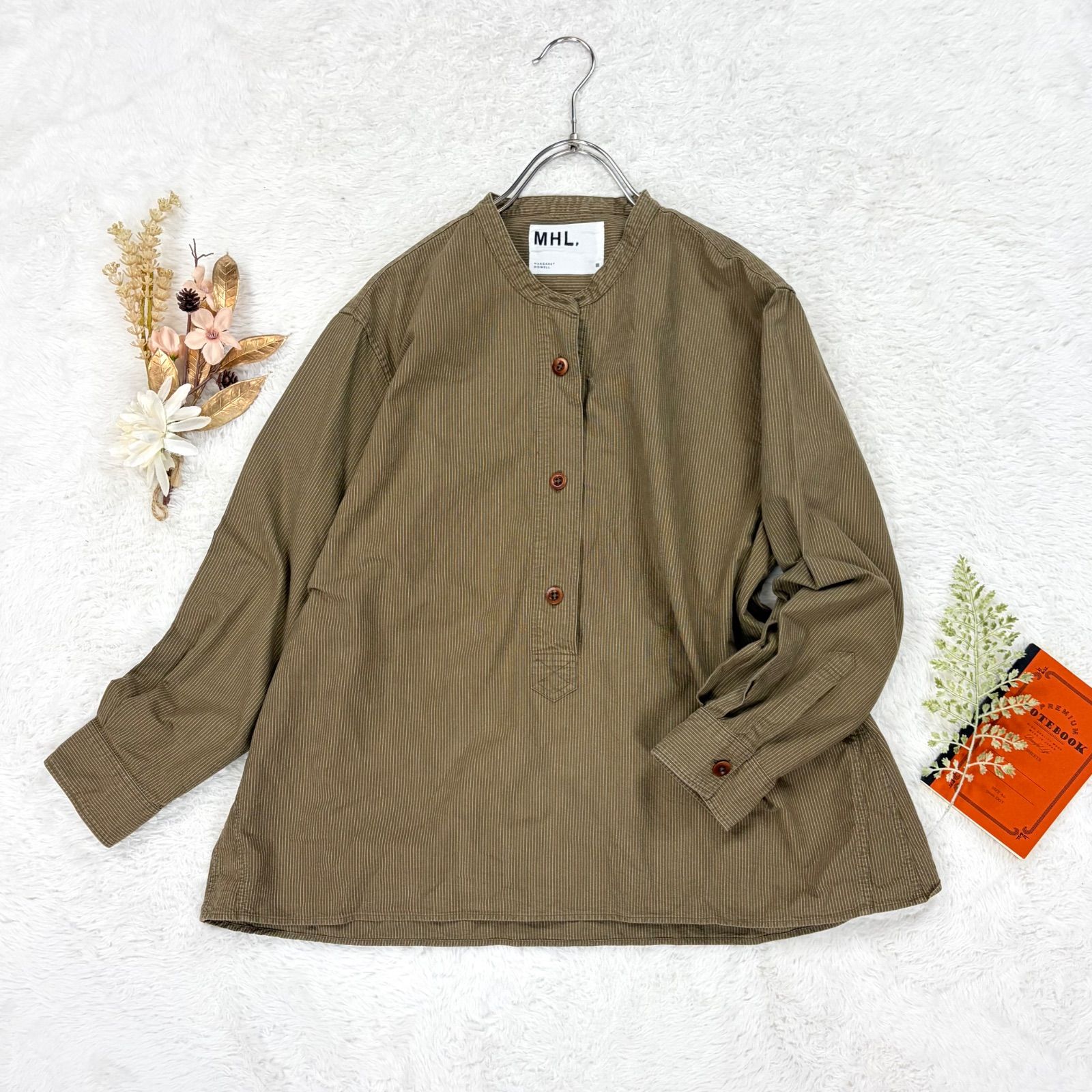 【いちごちゃん】MHL マーガレットハウエル ストライプ プルオーバー 日本製 MHL. MARGARET HOWELL BROKEN STRIPE COTTON マーガレット