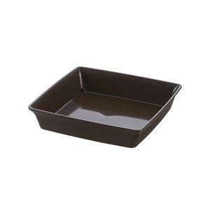 ds-〔60個セット〕 鉢皿/受け皿 〔8号 正方形 ダークブラウン〕 約幅17.5cm 日本製 リッチェル フォーレ スクエアプレート 15,746円