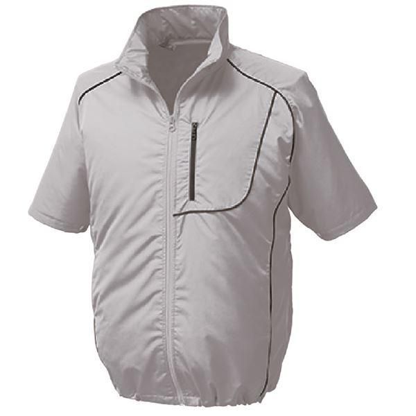 ds-KU91720 空調服 R ポリエステル製半袖ブルゾン 服のみ シルバー×ブラック L